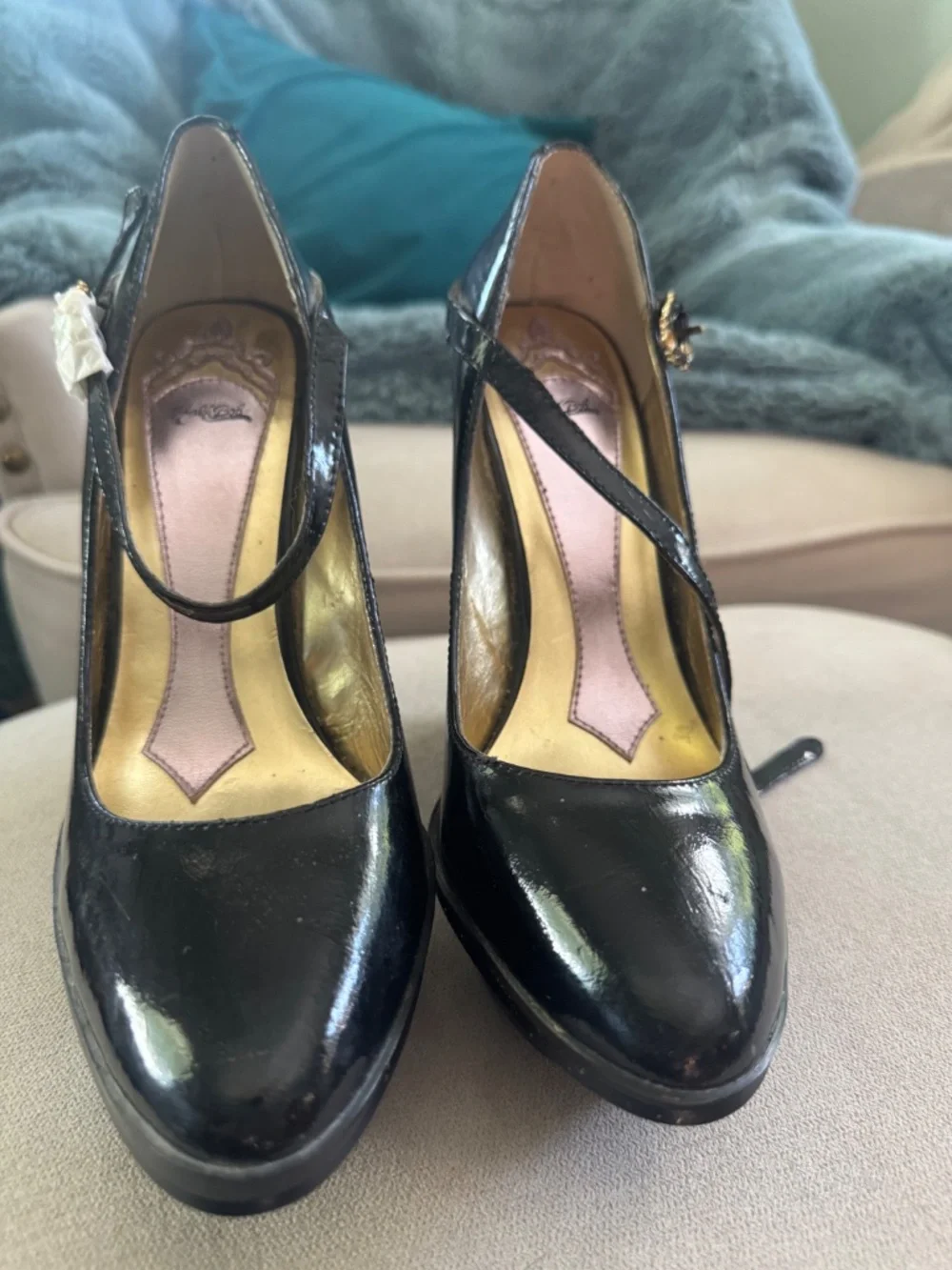 Hale Bob Mary High Platform Heel Black Size 9. New
